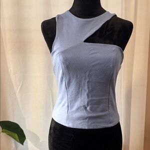 Anthropologie Sky Blue Asymmetrical Tank Top